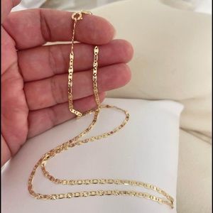18k Gold Filled Diamond Cut Mariner Necklace